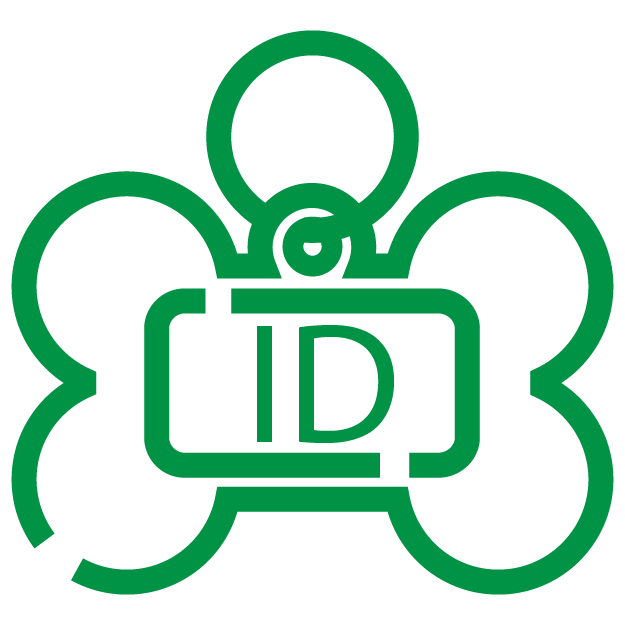 icono verde de placa con identificacion