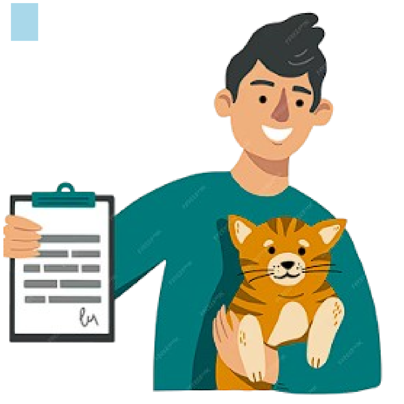 Hombre mostrando identificación de su mascota