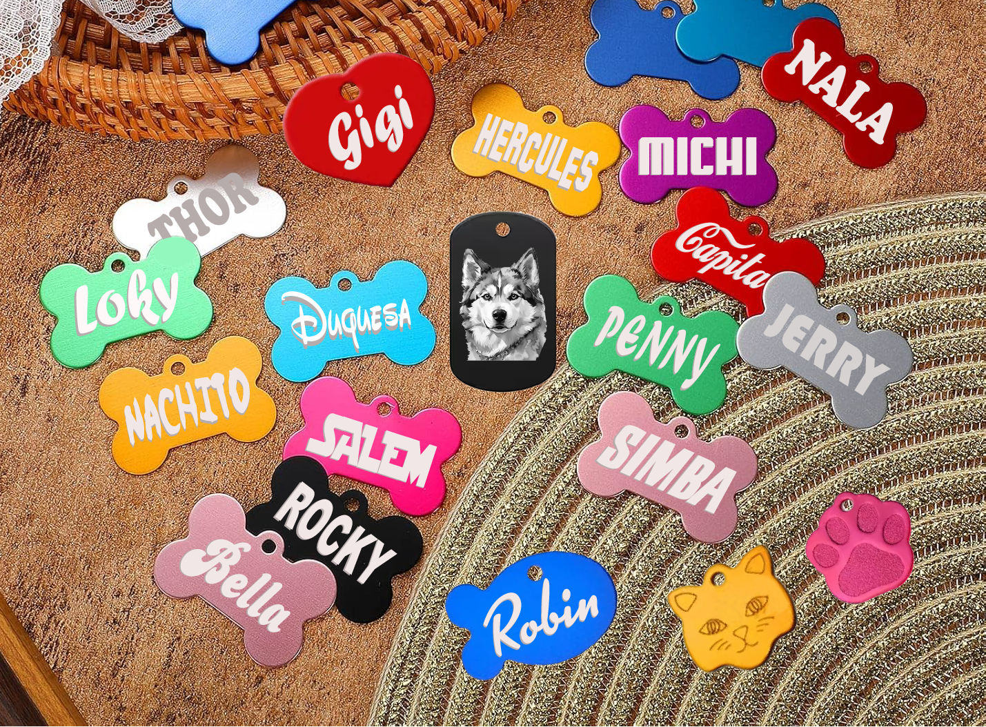 Plaquitas con grabado láser